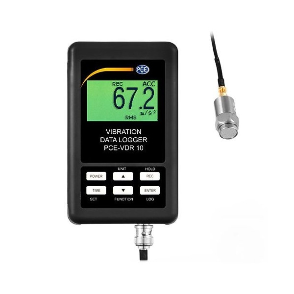 Pce Instruments Accelerometer, 10 to 1000 Hz Frequency Range PCEVDR 10